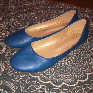 Blue Ballet Flats
